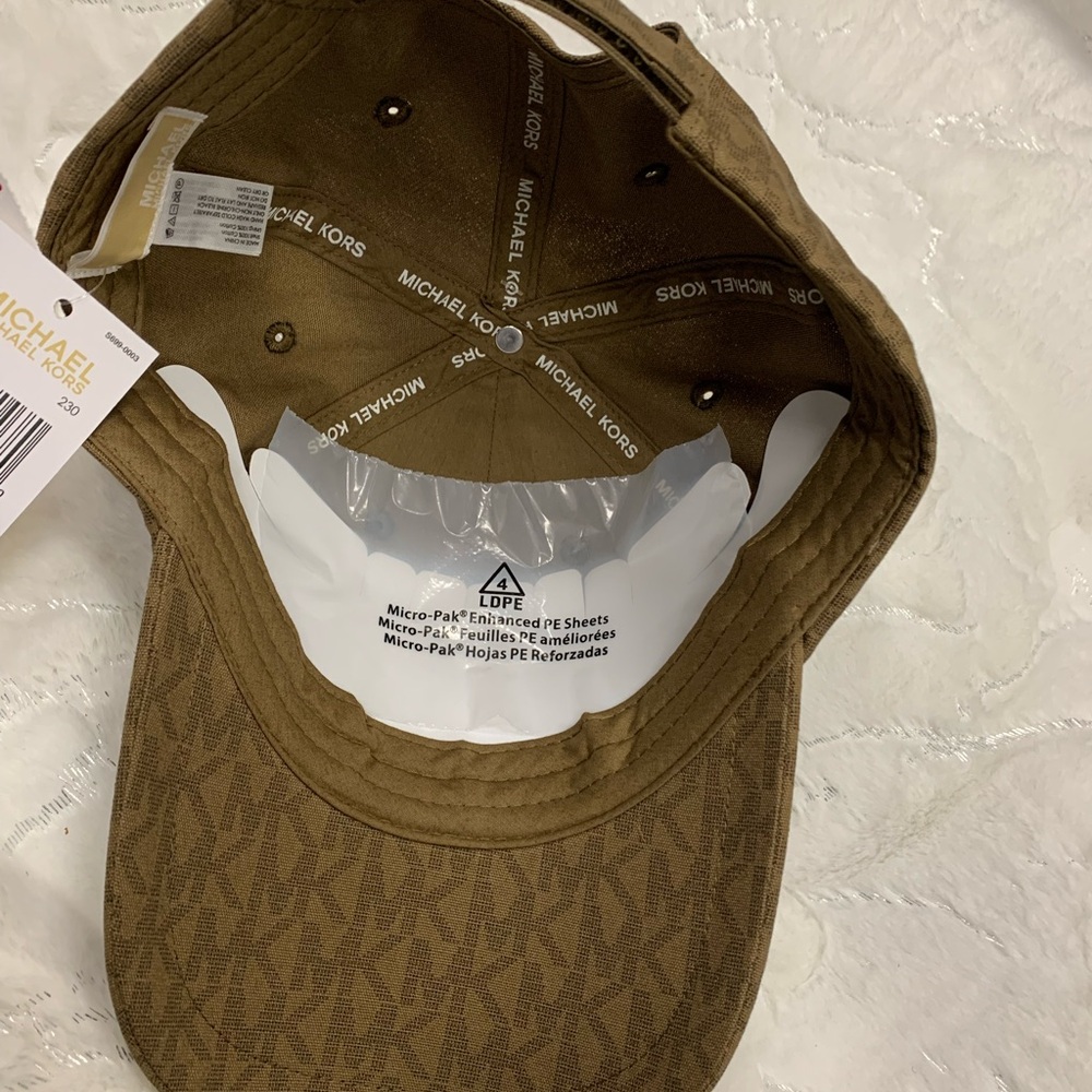 Michael Kors Tan Monogram Baseball Cap - Picture 4 of 5